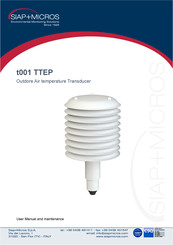 SIAP+MICROS t001 TTEP User Manual And Maintenance