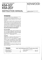 Kenwood KM-107 Instruction Manual