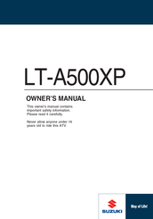 Suzuki LT-A500XP Owner's Manual