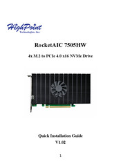 Highpoint RocketAIC 7505HW Quick Installation Manual