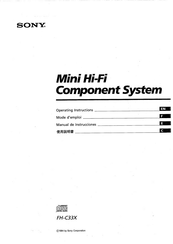 Sony FH-C33X Operating Instructions Manual
