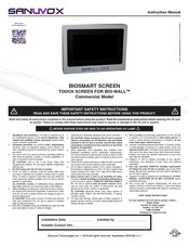 Sanuvox Bio Smart Screen Instruction Manual