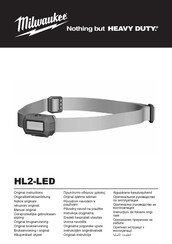 Milwaukee HL2-LED Original Instructions Manual