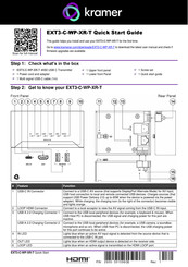 Kramer EXT3-C-WP-XR-T Quick Start Manual