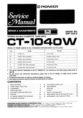 Pioneer CT-1040W Service Manual