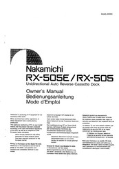 Nakamichi RX-505E Owner's Manual