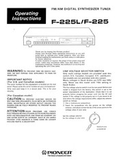 Pioneer F-225L Operating Instructions Manual