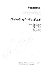Panasonic KX-T7435 Operating Instructions Manual