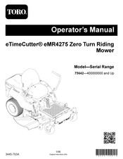 Toro eTimeCutter eMR4275 Operator's Manual