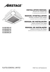 Fujitsu AIRSTAGE AUUB36RLAV Installation Manual
