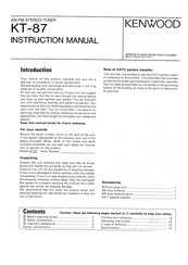 Kenwood KT-87 Instruction Manual