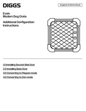 Diggs Evolv Modern Dog Crate Configuration Instructions