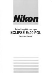 Nikon Eclipse E400 POL Instructions Manual