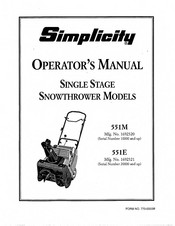 Simplicity 551M Operator's Manual