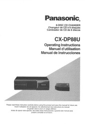 Panasonic CXDP88U - AUTO CD CHANGER Operating Instructions Manual