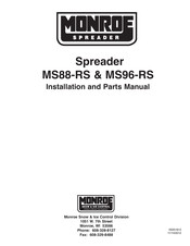 Monroe MS88-RS Installation And Parts Manual