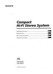 Sony LBT-N355 Operating Instructions Manual