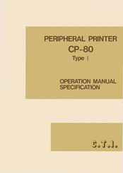 CTI CP-80 Operation Manual