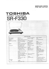 Toshiba SR-F330 Service Data