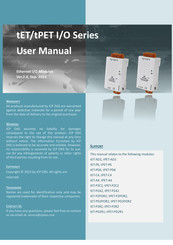 ICP DAS USA tPET-P2A2 User Manual