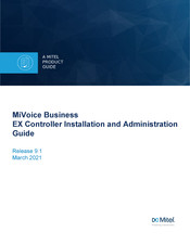 Mitel MiVoice Business EX Controller Installation And Administration Manual