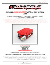 Whipple SUPERCHARGER WK-3500-S2-30 Installation Manual