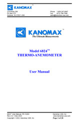 Kanomax 6824 User Manual