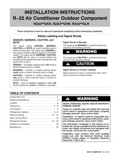 International comfort products R2A336GKR Installation Instructions Manual