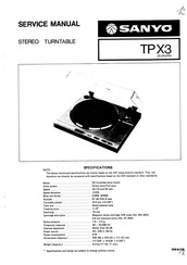 Sanyo TPX3 Service Manual