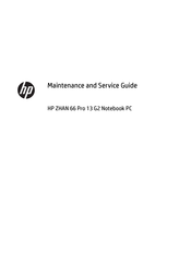 HP ZHAN 66 Pro 13 G2 Maintenance And Service Manual