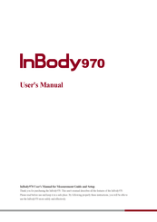 inbody 970 User Manual