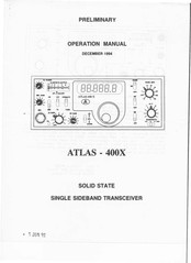 Atlas 400X Operation Manual
