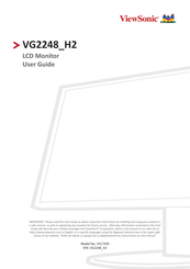 ViewSonic VG2248 H2 User Manual