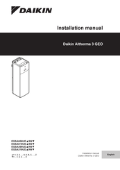 Daikin Altherma 3 GEO EGSAH06UD Series Installation Manual