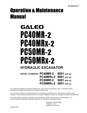 Komatsu GALEO PC50MR-2 Operation & Maintenance Manual
