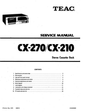 Teac CX-270 Service Manual