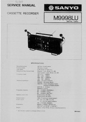 Sanyo M9998LU Service Manual