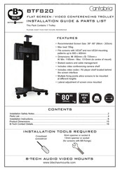 B-Tech BTF820 Installation Manual & Parts List