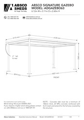 ABSCO SHEDS ADGAZEBO63 Manual