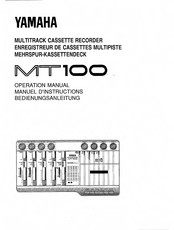 Yamaha MT100 Operation Manual