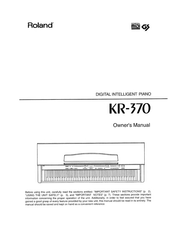 Roland KR-770 Owner's Manual