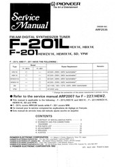 Pioneer F-201SD Service Manual