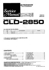 Pioneer CLD-2850 Service Manual