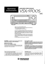 Pioneer VSX-9700S Operating Instructions Manual