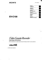 Sony EV-C100 Operating Instructions Manual