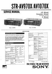 Sony STR-AVS7OX Service Manual
