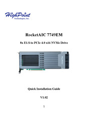 HighPoint RocketAIC 7749EM Quick Installation Manual