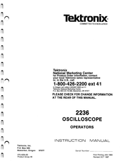 Tektronix 2236 Instruction Manual