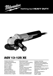 Milwaukee AGV 13-125 XE Original Instructions Manual