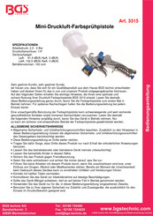 BGS technic 3315 Instruction Manual